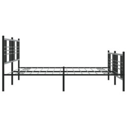 Berkfield Metal Bed Frame Without Mattress With Footboard Black 183X213Cm - thumbnail 5