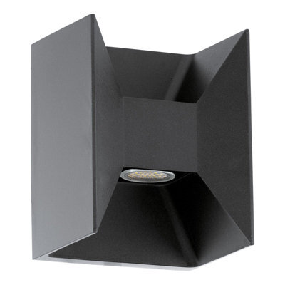 Stylish Ip44 Outdoor Up/down Wall Light In Anthracite Aluminium With Built-In 2.5W Led - image 1