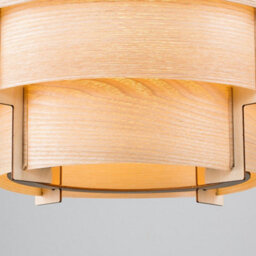Valuelights Persia Brown Modern Wood Veneer Stepped Drum Ceiling Light Shades (D)35Cm - thumbnail 5