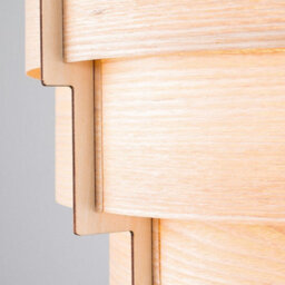 Valuelights Persia Brown Modern Wood Veneer Stepped Drum Ceiling Light Shades (D)35Cm - thumbnail 3