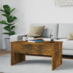 Berkfield Coffee Table Smoked Oak 80X50.5X41.5 Cm Engineered Wood - thumbnail 8
