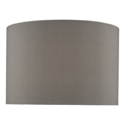 DAR Mubina Grey Faux Silk Drum Shade 30Cm - thumbnail 1