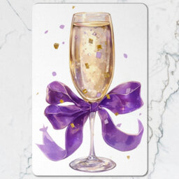 Benjamin Tate Design Placemat Coaster Set Purple Ribbon Art Limited Edition - thumbnail 2