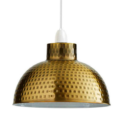 26Cm Yellow Brass Metal Ceiling Lampshade - image 1