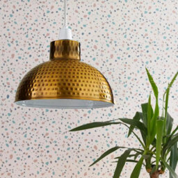 26Cm Yellow Brass Metal Ceiling Lampshade - thumbnail 4