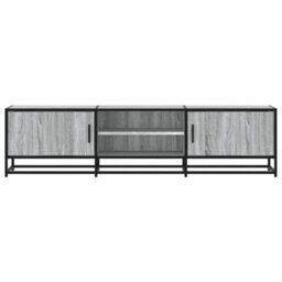 Berkfield Tv Cabinet Grey Sonoma 160X35X41 Cm Engineered Wood And Metal - thumbnail 4