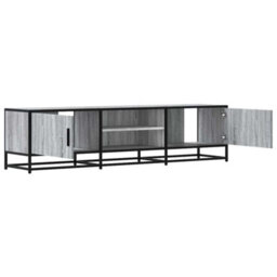 Berkfield Tv Cabinet Grey Sonoma 160X35X41 Cm Engineered Wood And Metal - thumbnail 7