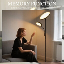 Floor Lamp For Living Room, Standing Lamp With 4 Scene Modes, Black - thumbnail 5
