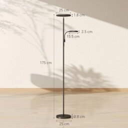 Floor Lamp For Living Room, Standing Lamp With 4 Scene Modes, Black - thumbnail 2