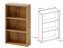 Impact Furniture Freestanding Bathroom Cabinets Furniture Set 600mm Vanity Sink Unit Mirror Tall Storage Cabinet Oak Effect Classic - thumbnail 7