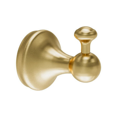 Plum&clay Ashford Gold Traditional Bathroom Wall Mounted Single Bathroom Robe Towel Hook - image 1
