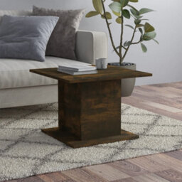 Berkfield Coffee Table Smoked Oak 55.5X55.5X40 Cm Engineered Wood - thumbnail 1