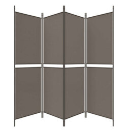 Berkfield 4-Panel Room Divider Anthracite 200X180 Cm Fabric - thumbnail 5