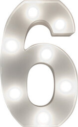St Helens Home And Garden Battery Operated 3D Led Number 6 Light - thumbnail 4