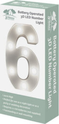 St Helens Home And Garden Battery Operated 3D Led Number 6 Light - thumbnail 3