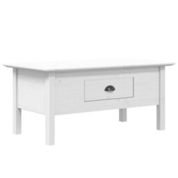 Berkfield Coffee Table Bodo White 100X55X45 Cm Solid Wood Pine - thumbnail 2