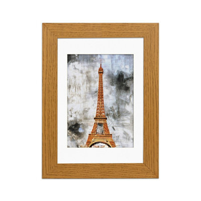 Ak Frames Oak 12X10 Frame With 9X7 Mount And Perspex Front - image 1