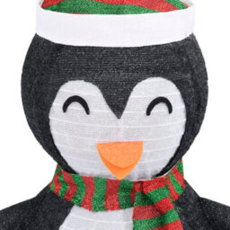 Berkfield Decorative Christmas Snow Penguin Figure Led Luxury Fabric 120Cm - thumbnail 7