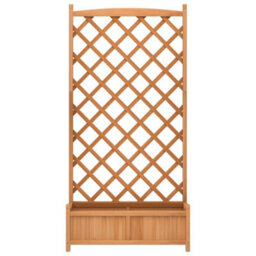 Walplus Planter With Trellis Brown Solid Wood Fir - thumbnail 4