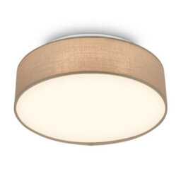 Briloner Mains-Powered Led Taupe Fabric Shade Ceiling Light (Dia)30Cm - thumbnail 1