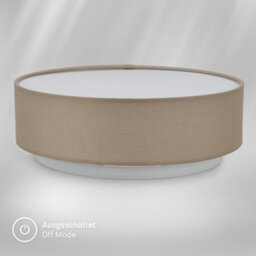 Briloner Mains-Powered Led Taupe Fabric Shade Ceiling Light (Dia)30Cm - thumbnail 4