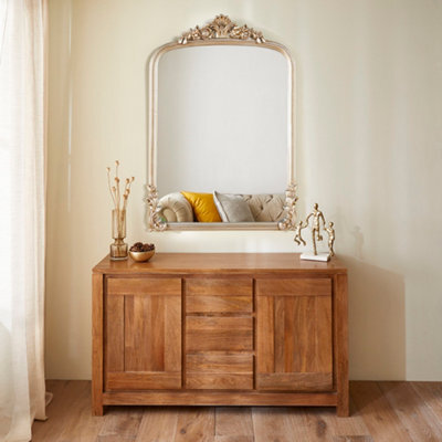 The Online Mirror Shop Chatsworth Champagne Rectangular Wall Mirror - Elegant Frame Design - H 112Cm X W 80Cm - image 1