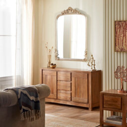 The Online Mirror Shop Chatsworth Champagne Rectangular Wall Mirror - Elegant Frame Design - H 112Cm X W 80Cm - thumbnail 4