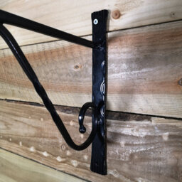 Samuel Alexander Pack Of 2  Heavy Duty Handcrafted Metal 35Cm Black Twisted Wall Bracket Hook For Hanging Basket Planter Bird Feeder - thumbnail 6