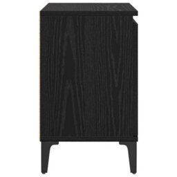 Berkfield Black Oak Nightstand Black Oak Engineered Wood 40 X 30 X 50 Cm - thumbnail 7