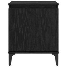 Berkfield Black Oak Nightstand Black Oak Engineered Wood 40 X 30 X 50 Cm - thumbnail 6