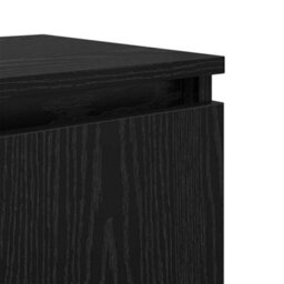 Berkfield Black Oak Nightstand Black Oak Engineered Wood 40 X 30 X 50 Cm - thumbnail 9