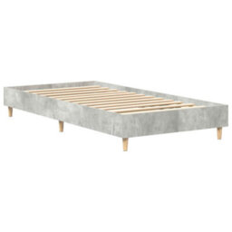 Berkfield Bed Frame 90X200 Cm Concrete Grey Engineered Wood - thumbnail 2