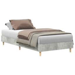 Berkfield Bed Frame 90X200 Cm Concrete Grey Engineered Wood - thumbnail 3