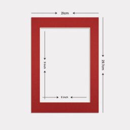 Ak Frames A4 Crimson Picture Mounts To Fit 9X6 Aperture Size - Mount Board Only (No Frame Included) - thumbnail 3