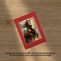 Ak Frames A4 Crimson Picture Mounts To Fit 9X6 Aperture Size - Mount Board Only (No Frame Included) - thumbnail 5
