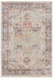 Traditional Persian Floral Abstract Bordered Easy To Clean Rug For Dining Room-160Cm X 230Cm - thumbnail 1