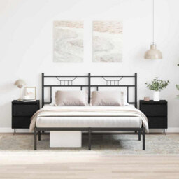 Berkfield Modern Bedside Cabinets 2 Pcs Black Oak 40X35X50 Cm Engineered Wood - thumbnail 2
