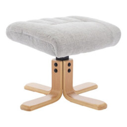 Morris Living The Paris Swivel Recliner Chair & Footstool In Lille Cloud Fabric - thumbnail 9