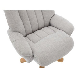 Morris Living The Paris Swivel Recliner Chair & Footstool In Lille Cloud Fabric - thumbnail 8