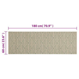 Berkfield Kitchen Rug Washable Leaves 60X180 Cm Velvet - thumbnail 5