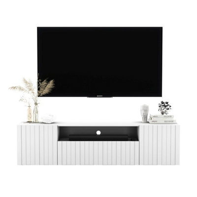 Heze Furniture Elpis 2 Glamour Tv Cabinet 150 Cm Wall Mounted - White Matt - image 1