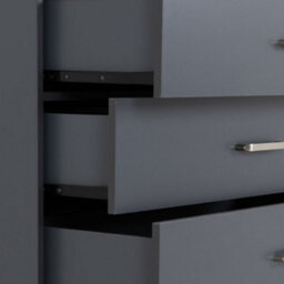 Seconique Dakota 5 Drawer Chest Of Drawers Dark Grey - thumbnail 2