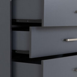 Seconique Dakota 5 Drawer Chest Of Drawers Dark Grey - thumbnail 5