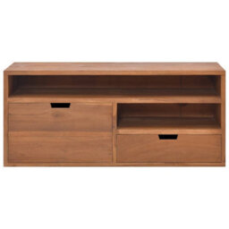 Berkfield Tv Cabinet 90X30X40 Cm Solid Teak Wood - thumbnail 2