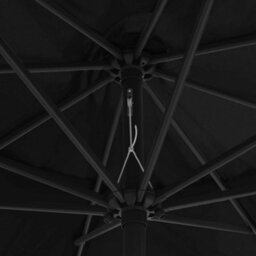 Berkfield Outdoor Parasol With Metal Pole 400 Cm Black - thumbnail 5
