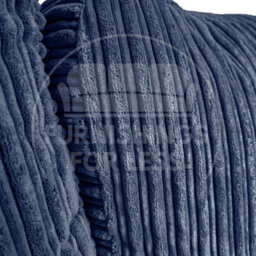 Furnishings For Less UK Delta Large Blue 4 Seater Corner Sofa Left Hand Facing Jumbo Cord L Shape - thumbnail 3