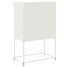 Berkfield Highboard White 68.5X38.5X107 Cm Steel - thumbnail 8