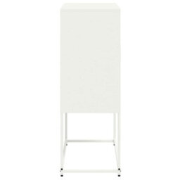 Berkfield Highboard White 68.5X38.5X107 Cm Steel - thumbnail 7