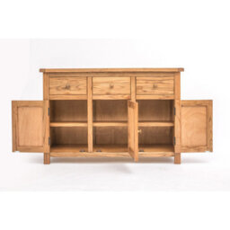 Cabinet Bits Trivento Light Wood 3 Drawer 3 Door Sideboard Wood Knob - thumbnail 4