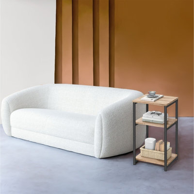 Ledrem Sofa Side Table, 3-Tier End Table, Bedside Table With Steel Frame, For Living Room, Bedroom, Home Office, Industrial Style - image 1